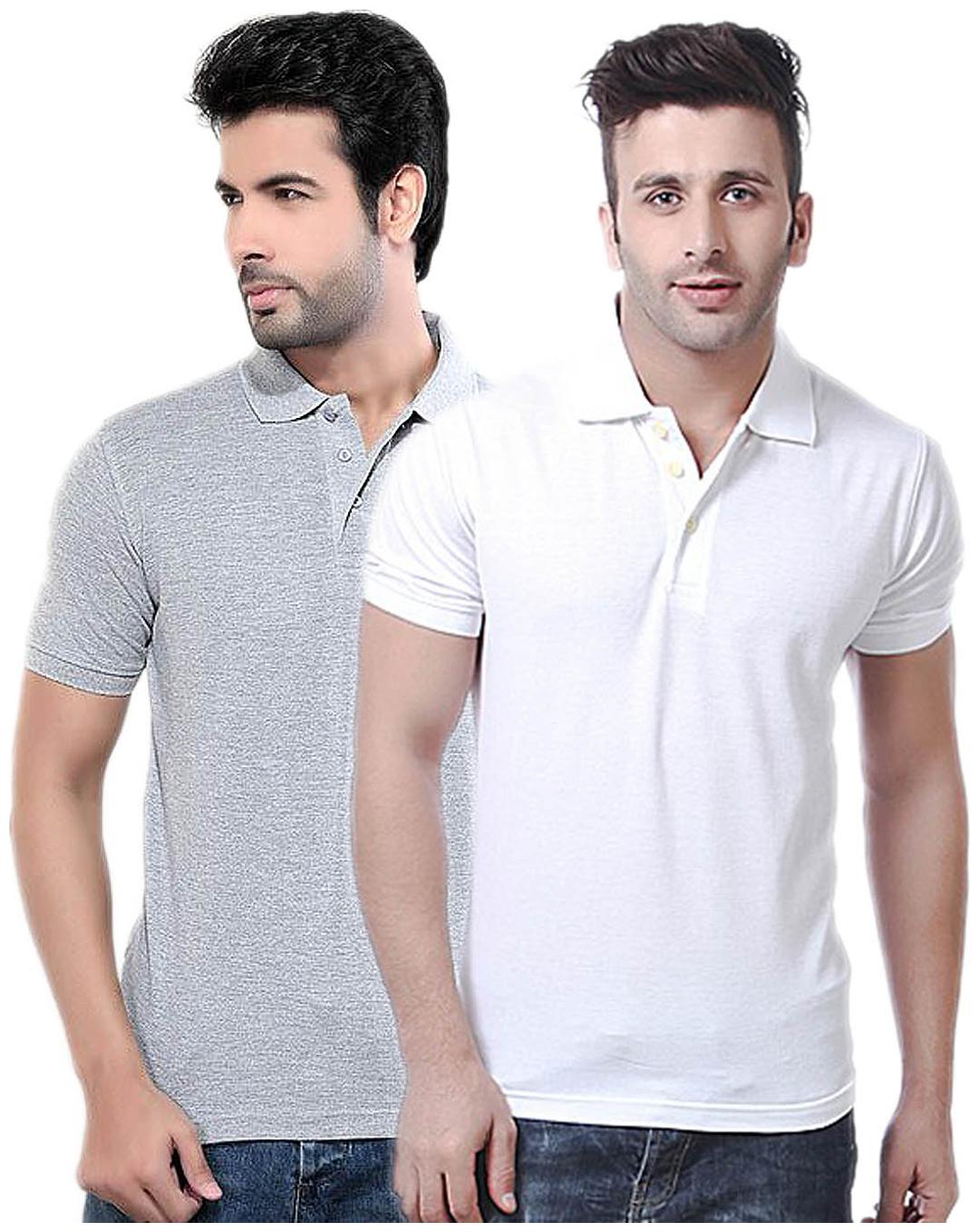 

KETEX Men Multi Regular fit Cotton Blend Polo collar T-Shirt - Pack Of 2