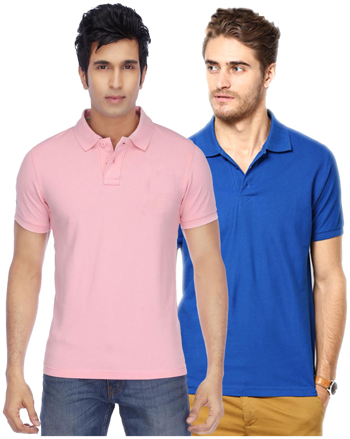 

KETEX Men Multi Slim fit Cotton Blend Polo collar T-Shirt - Pack Of 2