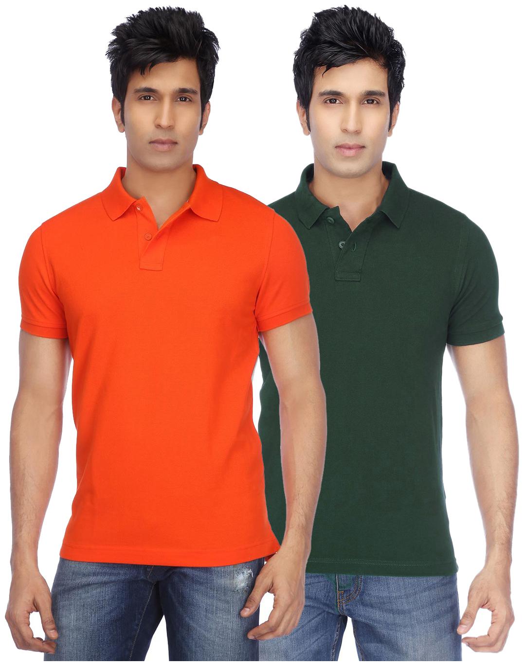 

KETEX Men Multi Regular fit Cotton Blend Polo collar T-Shirt - Pack Of 2