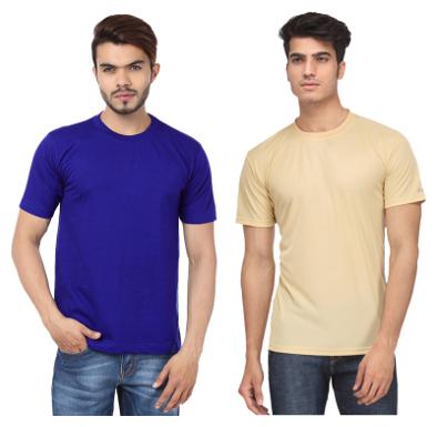 

KETEX Men Multi Slim fit Cotton Blend Round neck T-Shirt - Pack Of 2
