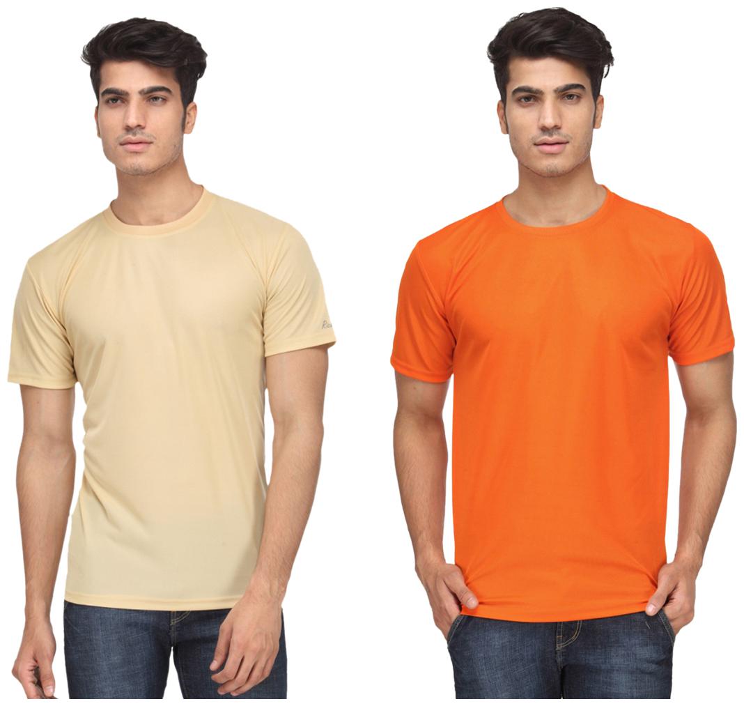 

KETEX Men Multi Slim fit Cotton Blend Round neck T-Shirt - Pack Of 2