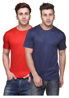 

KETEX Men Multi Slim fit Cotton Blend Round neck T-Shirt - Pack Of 2