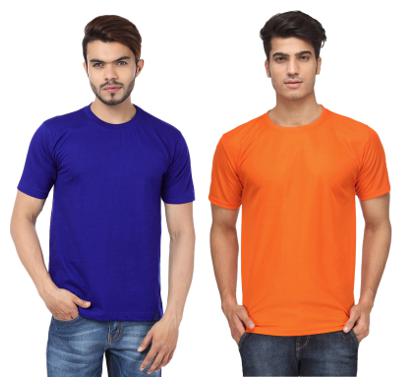 

KETEX Men Multi Slim fit Cotton Blend Round neck T-Shirt - Pack Of 2