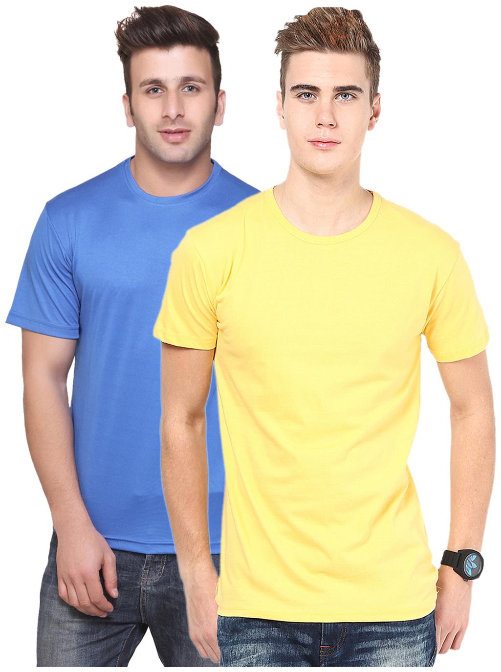 

KETEX Men Multi Slim fit Polyester Round neck T-Shirt - Pack Of 2