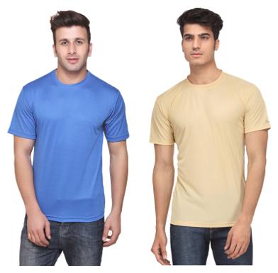 

KETEX Men Multi Slim fit Cotton Blend Round neck T-Shirt - Pack Of 2