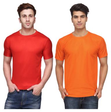

KETEX Men Multi Slim fit Cotton Blend Round neck T-Shirt - Pack Of 2
