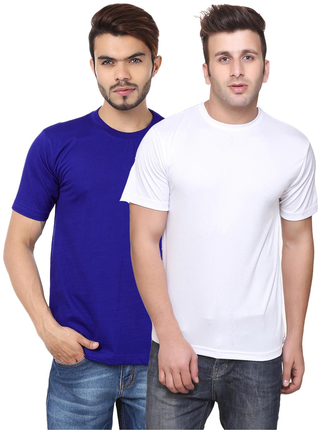 

KETEX Men Multi Slim fit Cotton Blend Round neck T-Shirt - Pack Of 2