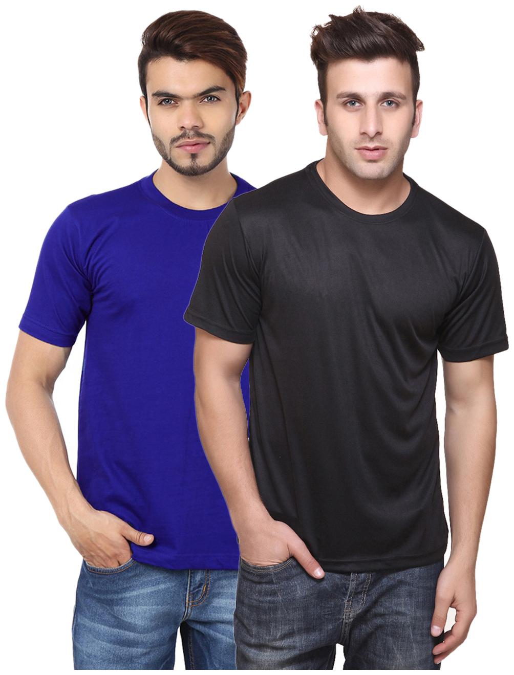 

KETEX Men Multi Slim fit Cotton Blend Round neck T-Shirt - Pack Of 2