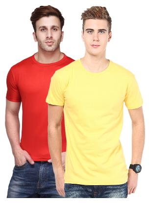 

KETEX Men Multi Slim fit Cotton Blend Round neck T-Shirt - Pack Of 2