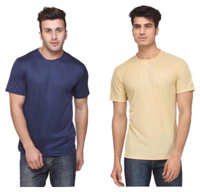 

KETEX Men Multi Slim fit Cotton Blend Round neck T-Shirt - Pack Of 2