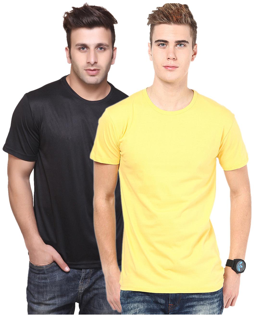 

KETEX Men Multi Slim fit Polyester Round neck T-Shirt - Pack Of 2