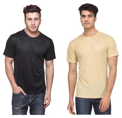 

KETEX Men Multi Slim fit Cotton Blend Round neck T-Shirt - Pack Of 2