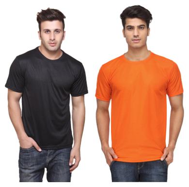 

KETEX Men Multi Slim fit Cotton Blend Round neck T-Shirt - Pack Of 2