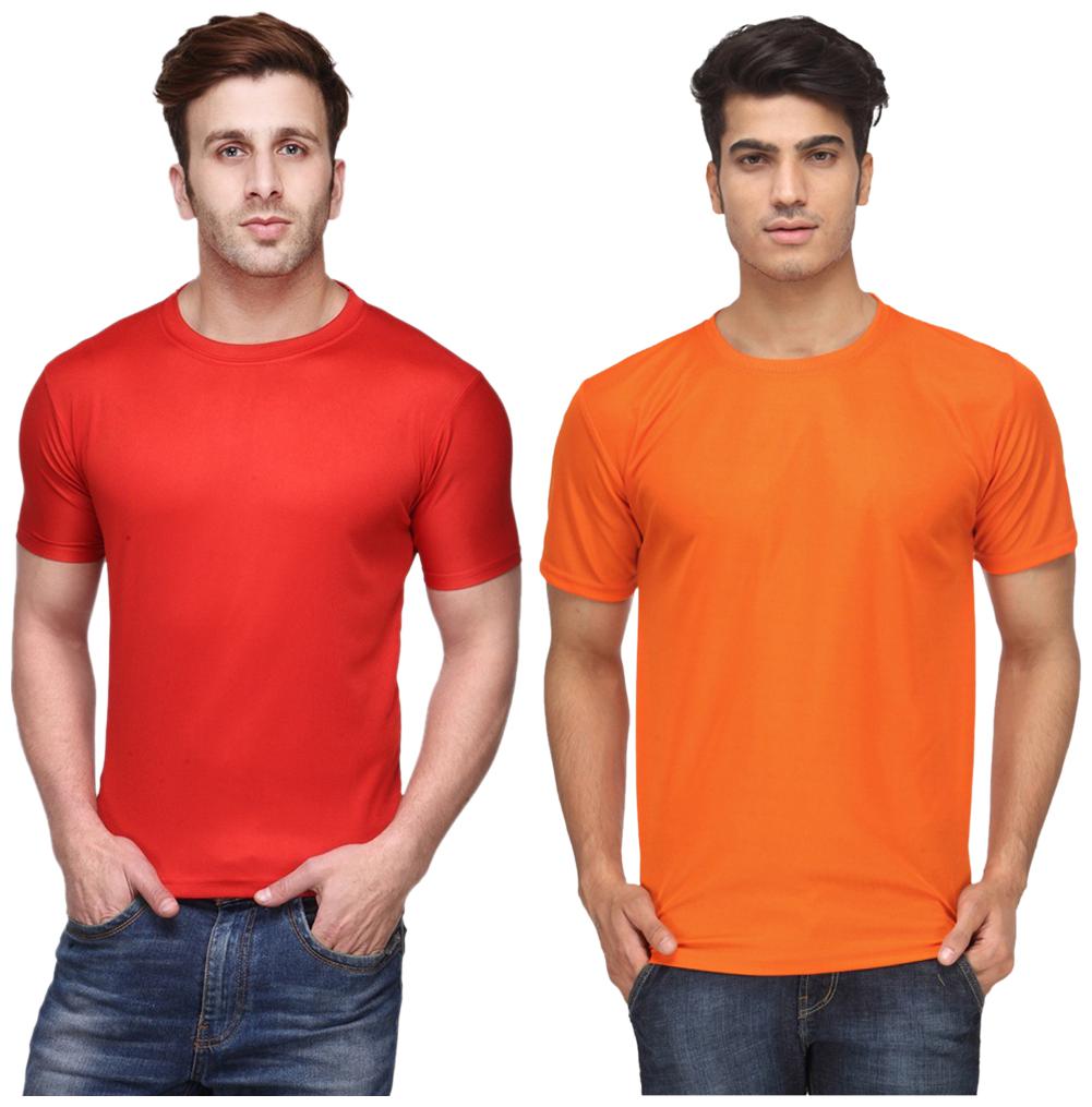 

KETEX Men Multi Slim fit Cotton Blend Round neck T-Shirt - Pack Of 2
