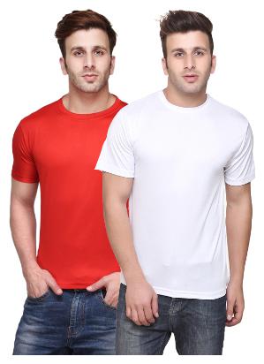 

KETEX Men Multi Slim fit Cotton Blend Round neck T-Shirt - Pack Of 2