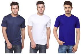 Men Round Neck Solid T-Shirt Pack Of 3