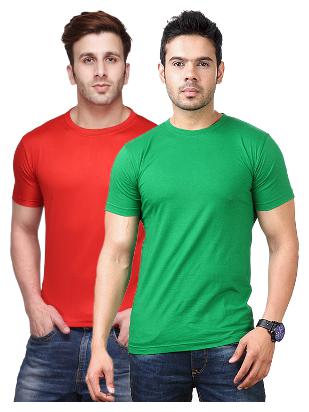 

KETEX Men Multi Slim fit Cotton Blend Round neck T-Shirt - Pack Of 2