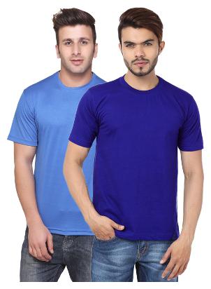 

KETEX Men Multi Slim fit Cotton Blend Round neck T-Shirt - Pack Of 2