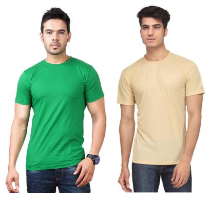 

KETEX Men Multi Slim fit Cotton Blend Round neck T-Shirt - Pack Of 2