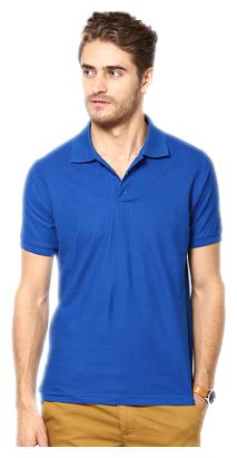 

KETEX Men Blue Slim fit Cotton Blend Polo collar T-Shirt - Pack Of 1