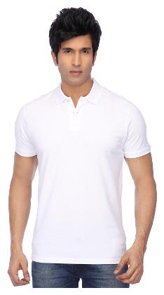 

KETEX Men White Slim fit Cotton Blend Polo collar T-Shirt - Pack Of 1