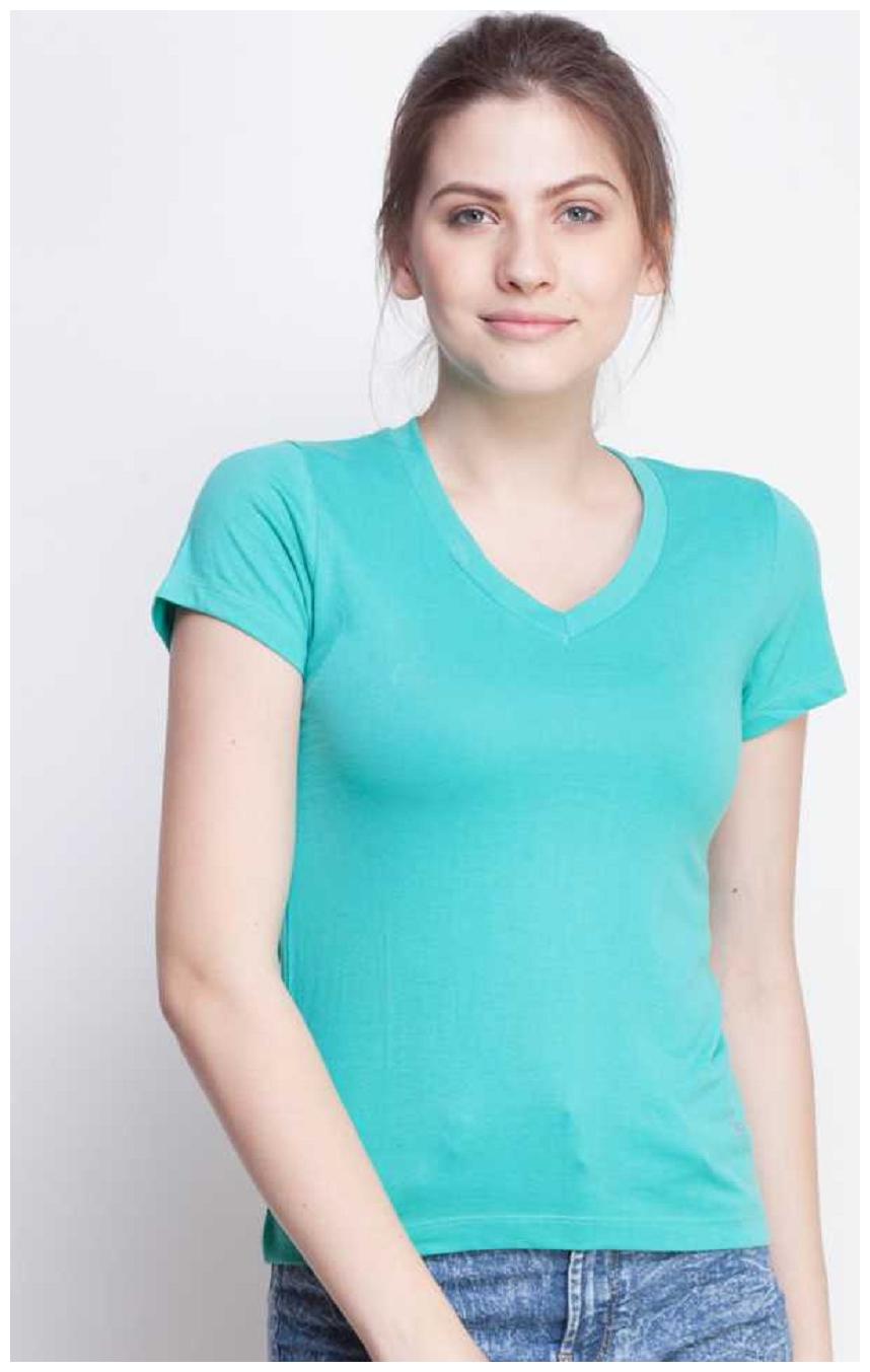 

KEX Women Solid Sports T-Shirt - Green