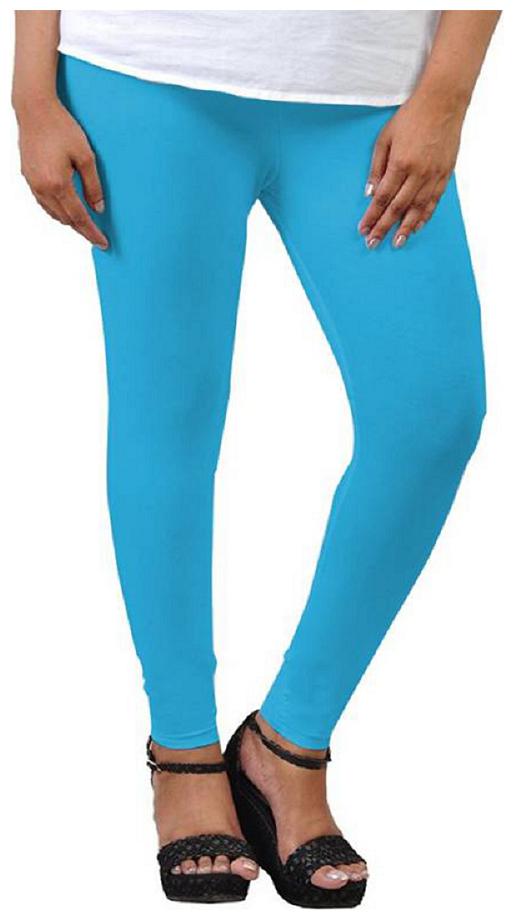 

KEX Cotton Solid Ankle Legging - Blue