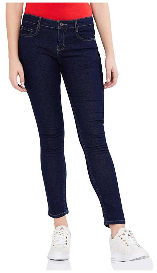 

Kex Women Navy Blue Denim Solid Jeans