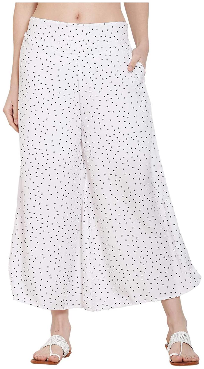 

KEX Women Cotton Polka Dots White Sharara