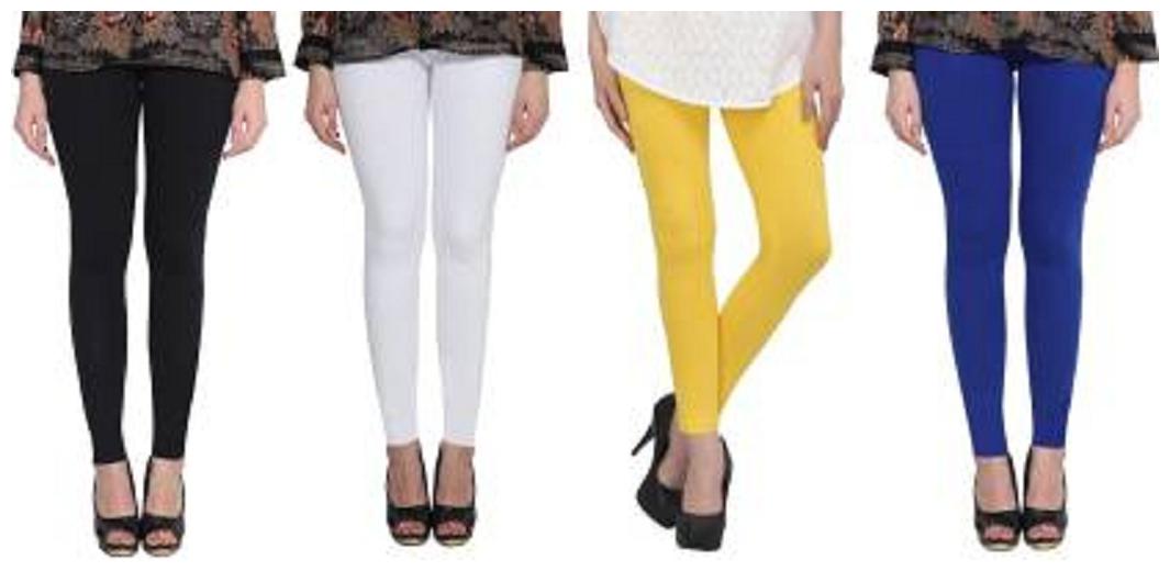 

KEX Women Cotton Solid Multi Ankle Legging