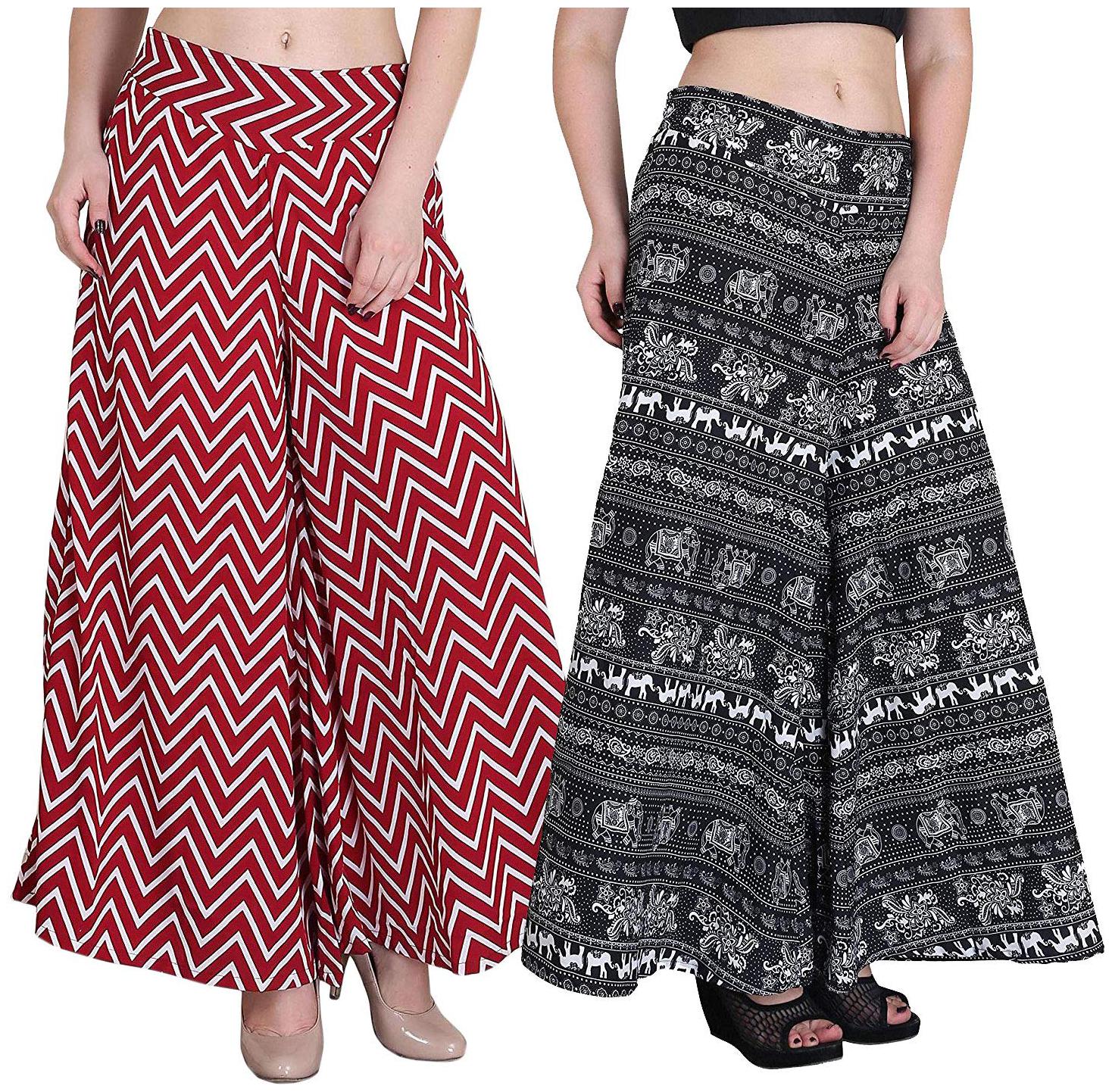 

KEX Multi Printed Flared Palazzo