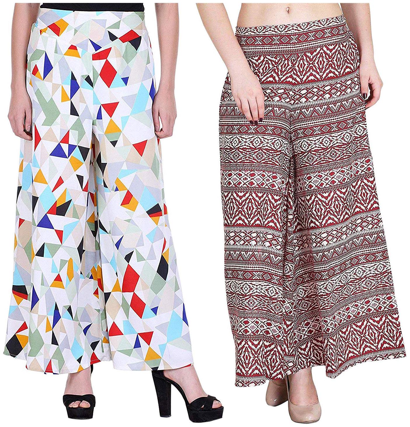 

KEX Multi Geometric Flared Palazzo