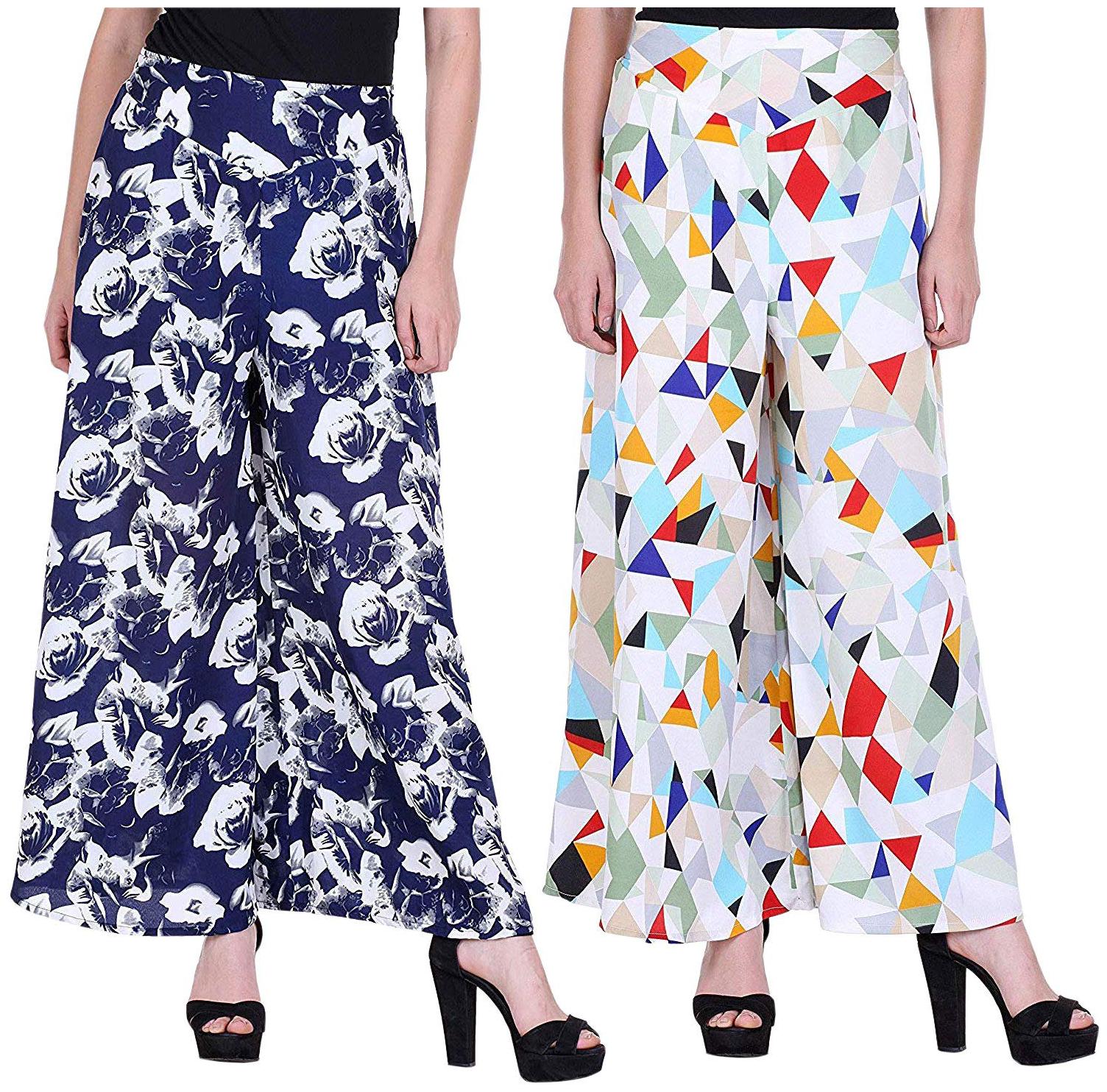 

KEX Multi Geometric Flared Palazzo