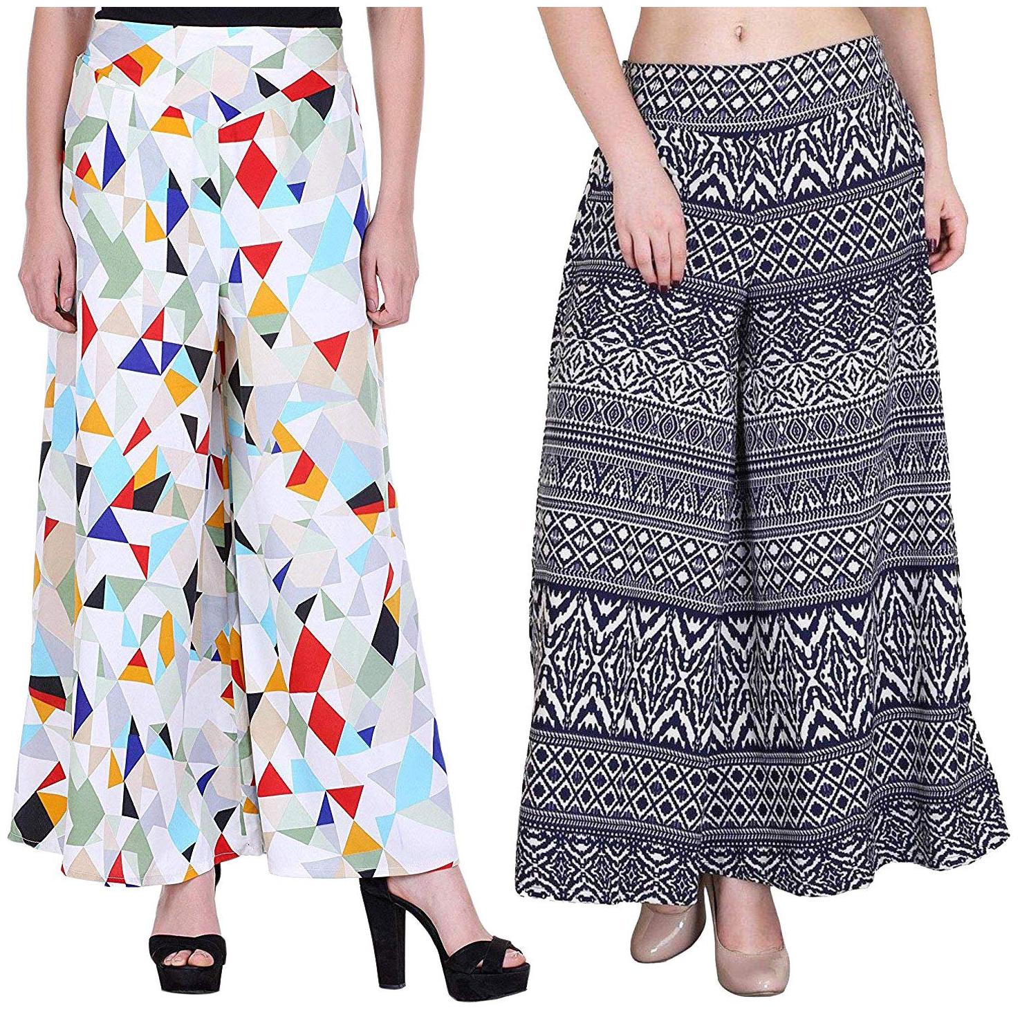 

KEX Multi Geometric Flared Palazzo