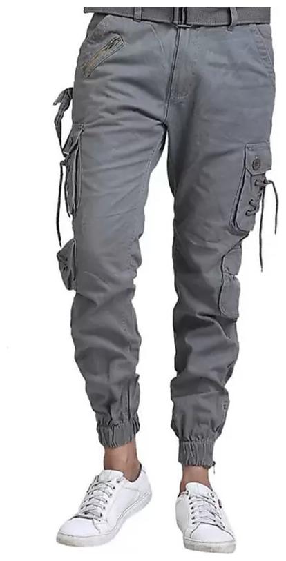 

Keyur Men Grey Solid Regular fit Travel friendly Cargos