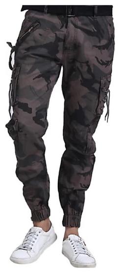 

Keyur Men Grey Camouflage Regular fit Travel friendly Cargos