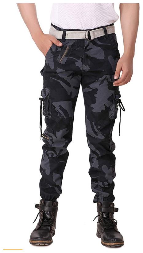 

Keyur Men Grey Camouflage Regular fit Travel friendly Cargos