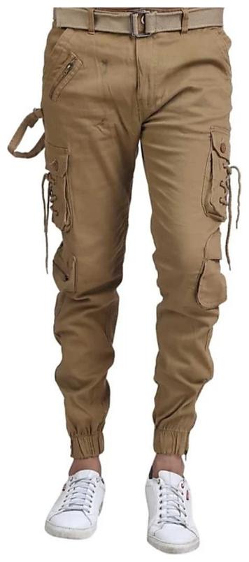 

Keyur Men Brown Solid Regular fit Travel friendly Cargos