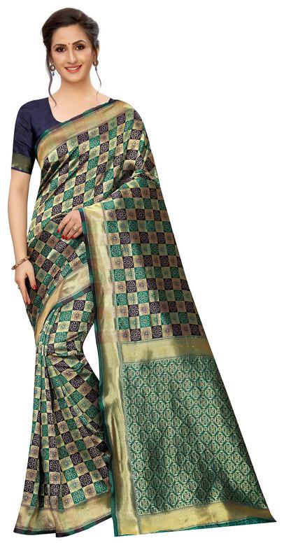 

KF Collection Jacquard Woven Multi Regular Saree For Women