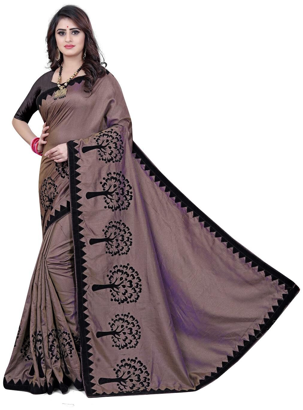 

KF Collection Jacquard Cut Work Cotton Silk Saree With Unstitched Blouse Piece(Purple)