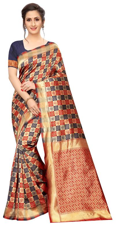 

KF Collection Jacquard Woven Multi Regular Saree For Women