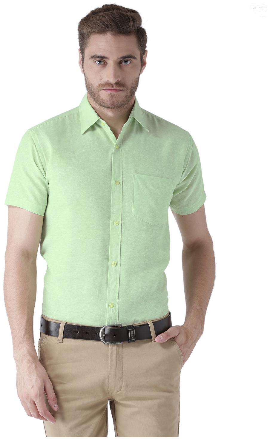 

KHADIO Men Regular fit Formal Shirt - Green