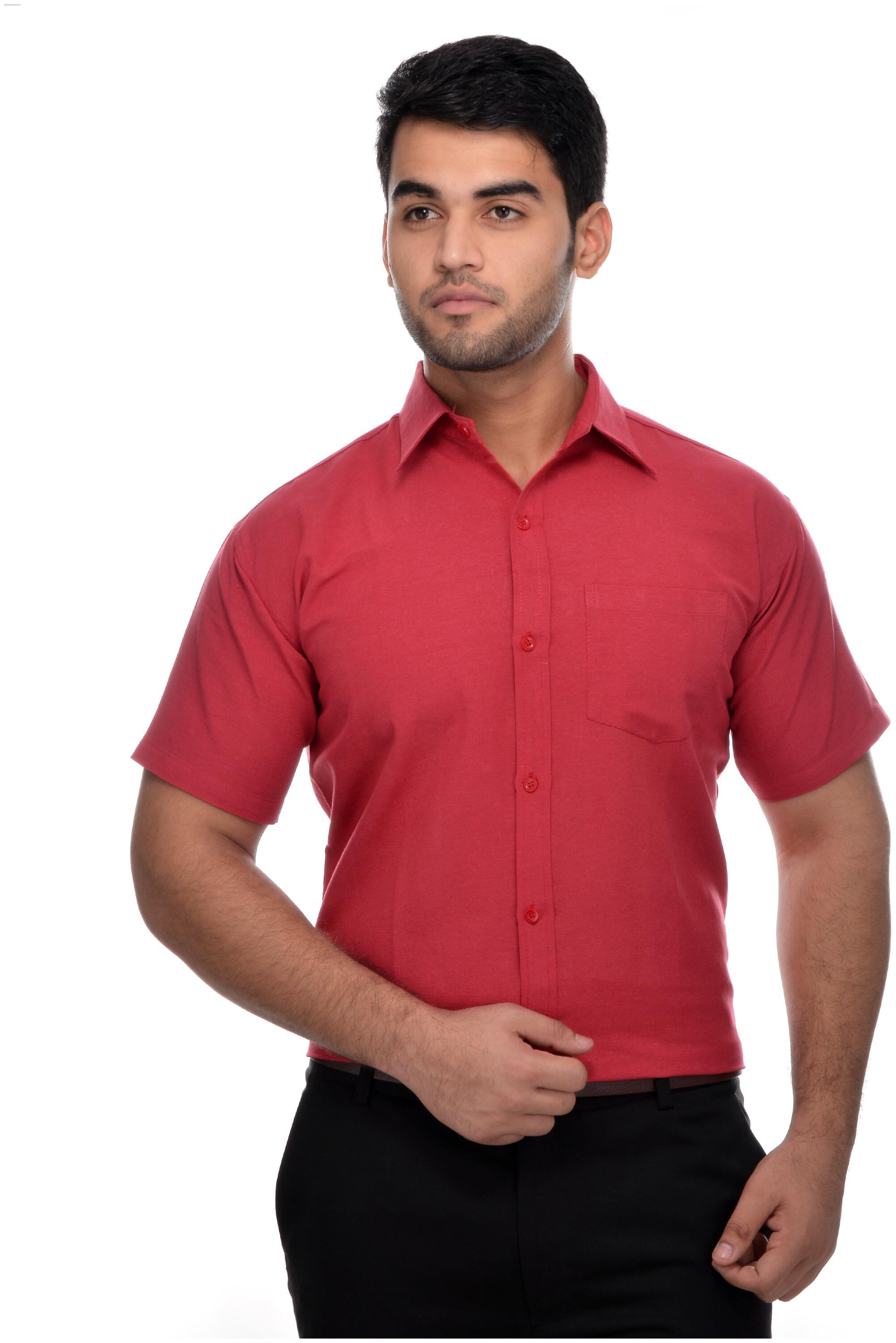 

KHADIO Men Regular fit Formal Shirt - Red