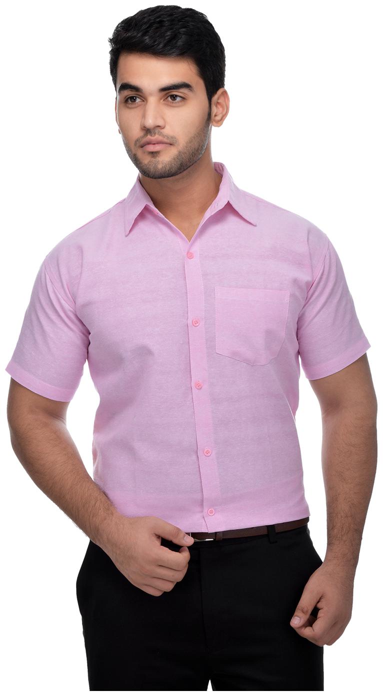 

KHADIO Men Regular fit Formal Shirt - Pink