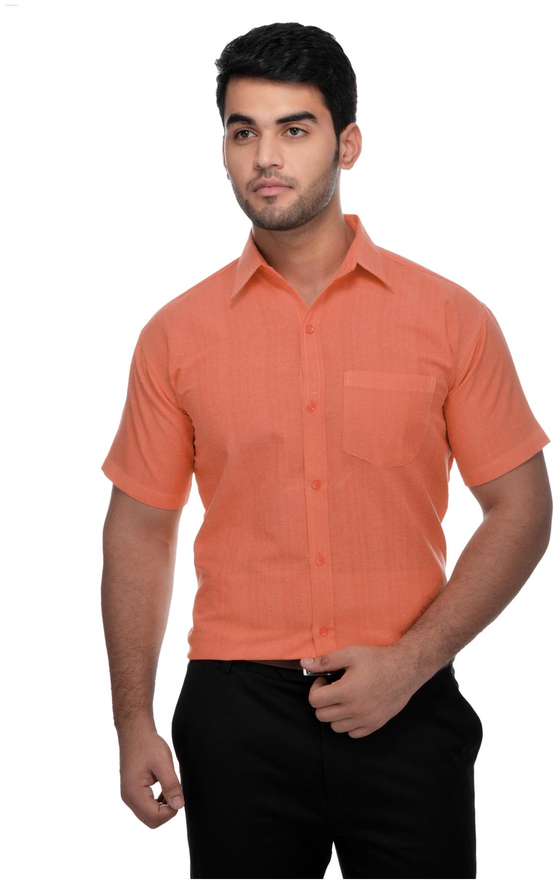

KHADIO Men Regular fit Formal Shirt - Orange