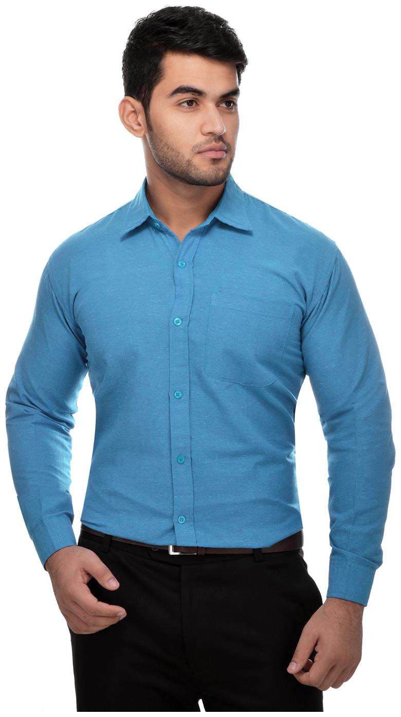 

KHADIO Men Regular fit Formal Shirt - Blue