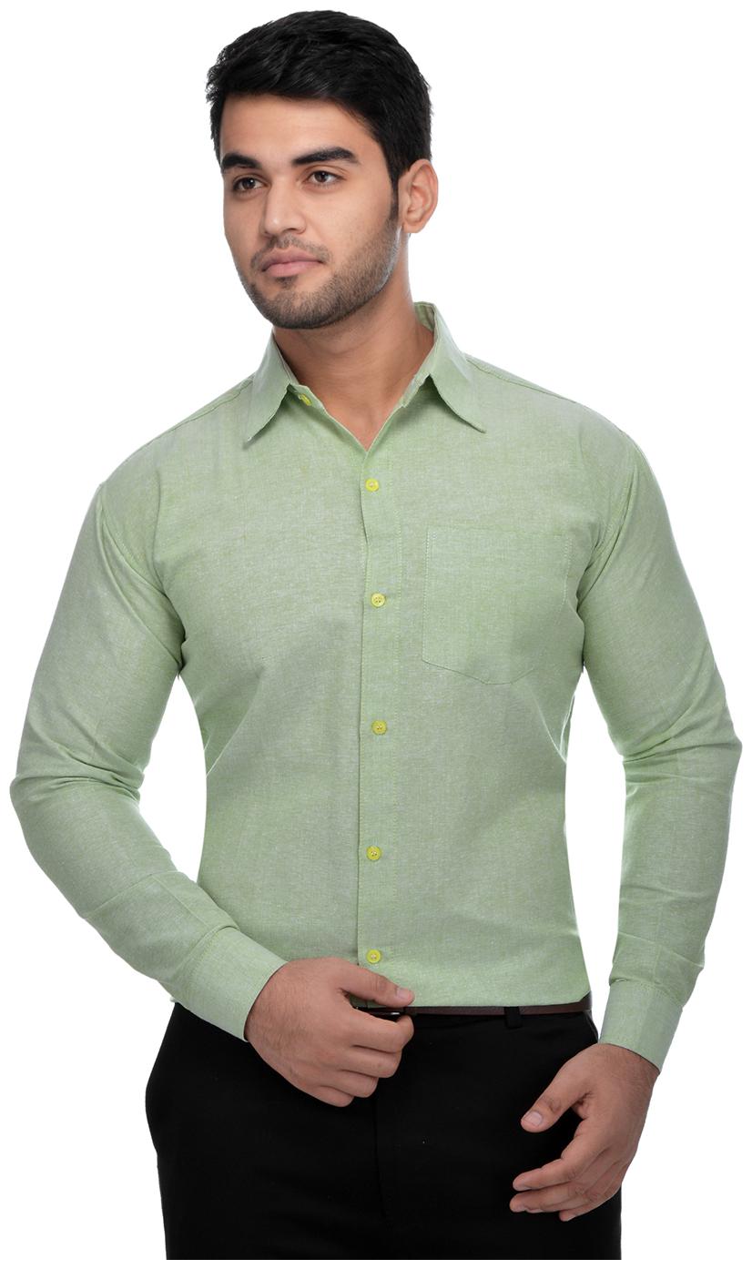 

KHADIO Men Regular fit Formal Shirt - Green