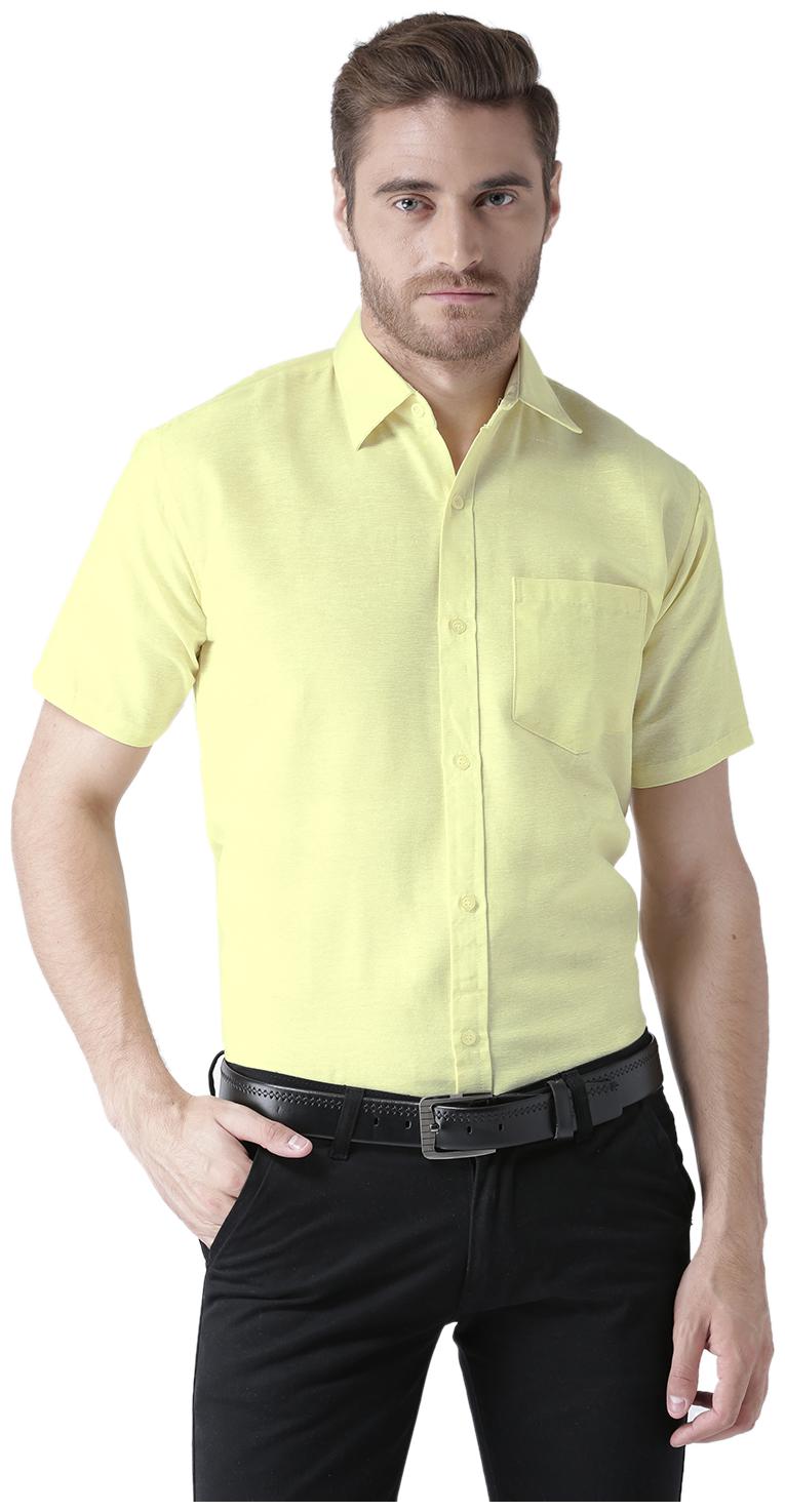 

KHADIO Men Regular fit Formal Shirt - Yellow