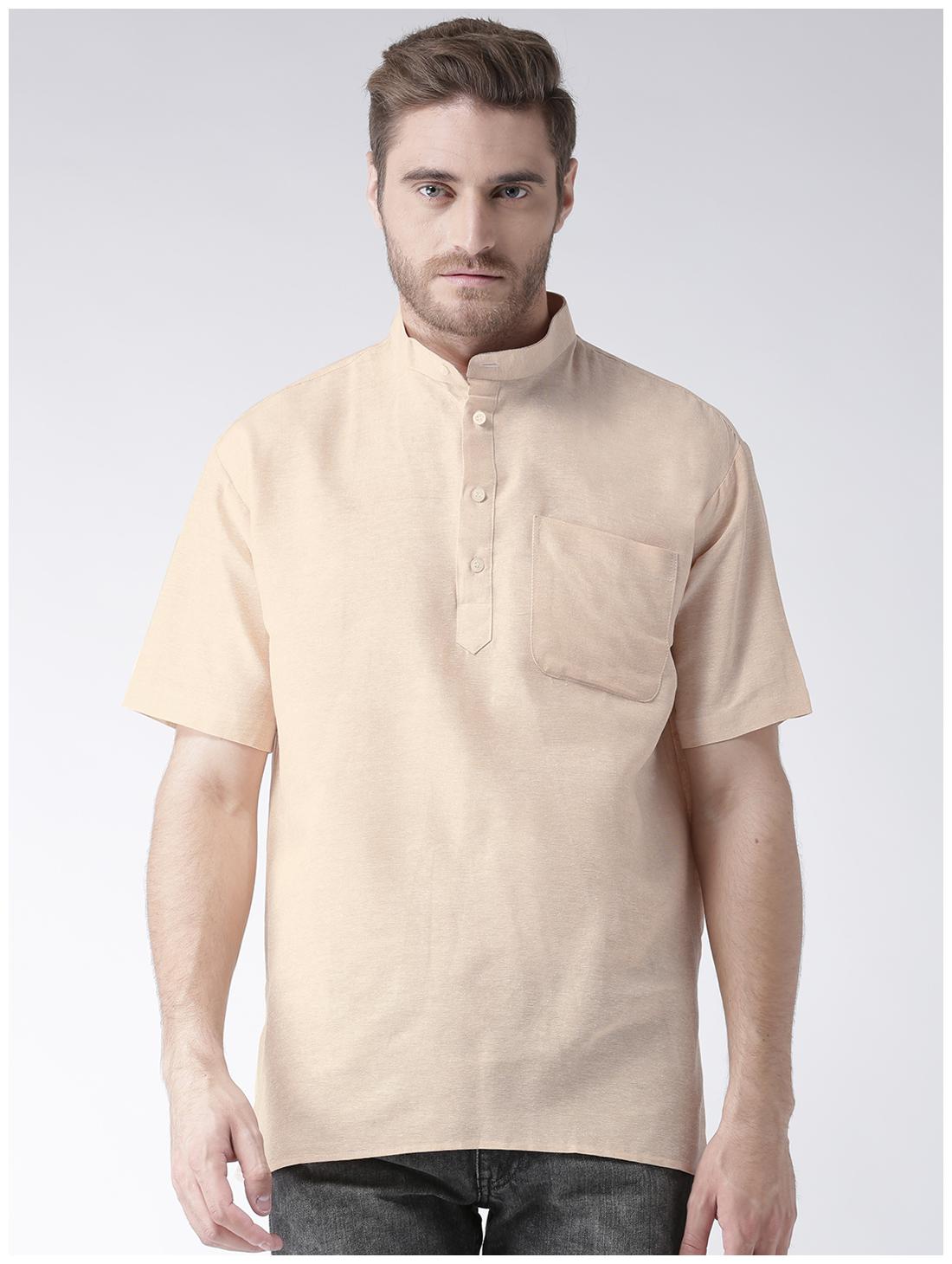 

KHADIO Men Beige Regular Fit Kurta