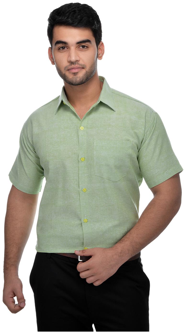 

KHADIO Men Regular fit Formal Shirt - Green